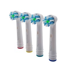 4 Pack Toothbrush Heads - Cross Action Toothbrush Heads for Oral B