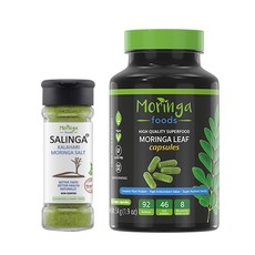 Moringa Leaf Powder Capsules and Salinga Kalahari Salt Combo