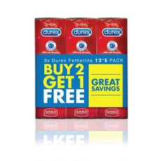 Durex Condoms - Fetherlite 12s - Buy 2 Get 1 Free