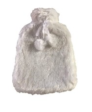 Hot Water Bottle with luxurious soft cover.White