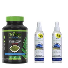 Moringa Herbal Warrior Cooling Spritzer x2 and Leaf Powder Combo