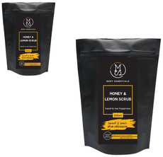 Honey & Lemon Sugar Moisturizing Exfoliating Face & Body Scrub - Pack of 2