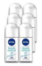 Nivea Fresh Natural 48h Deodorant Anti-Perspirant Roll-on pack of 6 x 50ml