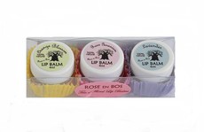 Rose en Bos Trio of Floral Lip Balms