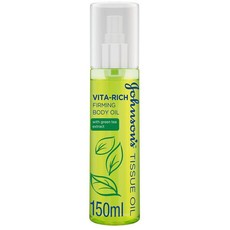 JOHNSON'S, Body Firming Oil, Vita-Rich, Tissue Oil, Green Tea, 150ml
