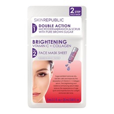 Skin Republic 2 Step Brightening Vitamin C + Collagen Face Mask Sheet - 3ml