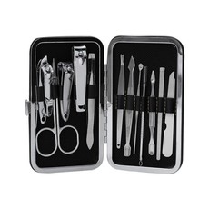 Professional Nail Grooming Kit with Travel Case, Set of 12