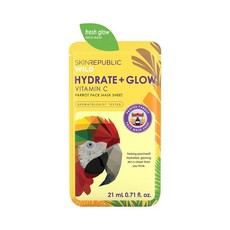 Skin Republic Hydrate + Glow Parrot Face Mask Sheet Pack of 10