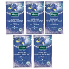 Kneipp Bubbling Mineral Bath Salt - Relax Iris & Geranium - 80g Set of 5