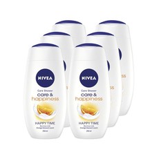 NIVEA care & happiness shower cream / body wash - 6 x 250ml