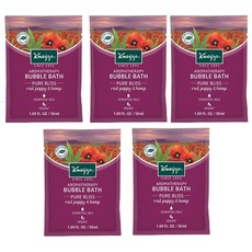 Kneipp Bubble Bath Pure Bliss with Red Poppy and Hemp- Mini 50ml - Set of 5