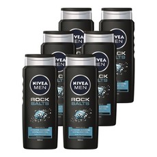 NIVEA MEN rock salts shower gel / body wash - 6 x 500ml
