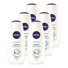 NIVEA care & coconut shower cream / body wash - 6 x 500ml