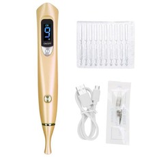 9 Grades USB Portable Freckle Spot Mole Removal Pen with LED Light-Golden