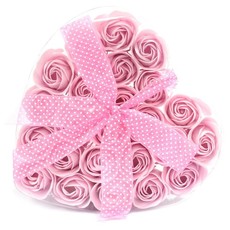 Ancient Wisdom 24 Heart Pink Roses Bath Flowers Gifts for Someone Special