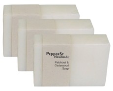 PepperSt Patchouli & Cedarwood Handmade Essential Oil Soap - 100g X 3