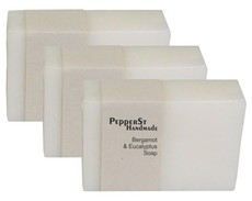 PepperSt Handmade Essential Oil Soap: Bergamot & Eucalyptus