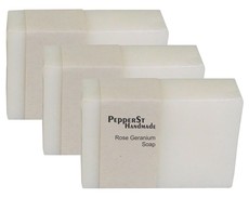 PepperSt Handmade Essential Oil Soap: Rose Geranium
