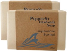 PepperSt Handmade Glycerine Soap - Aquamarine (2 X 200g)