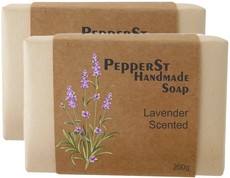 PepperSt Handmade Glycerine Soap - Lavender (2 X 200g)