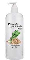 PepperSt Hand & Body Wash - Lemongrass & Oats (2 x 1l)