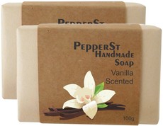 PepperSt Handmade Glycerine Soap - Vanilla (2 X 100g)