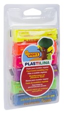 Jovi Plastilina Modelling Clay 6 X 25g Blister Assorted Fluor Colours
