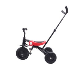 Kids Foldable Ride On or Push Tricycle - Red