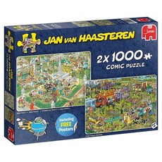 Jan Van Haasteren Food Festival 2 x 1000 Piece Puzzles