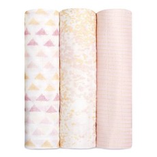 Aden + Anais 3 Pack Metallic Bamboo Swaddle - Primrose Birch