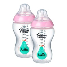 Tommee Tippee CTN 340ml Bottle 2PK - Decorated - Girl