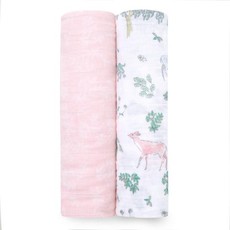 Aden + Anais 2 Pack Cotton Swaddle - Forest Fantasy