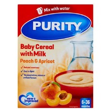 Purity Baby Cereal with Milk - Peach & Apricot 24x200g