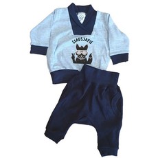 Baby Boy Tracksuit-Black and Grey-Afrikaans-Stadsjapie