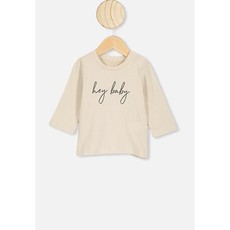 Cotton On Jamie Long Sleeve Tee - Rainy Day/ Hey Baby
