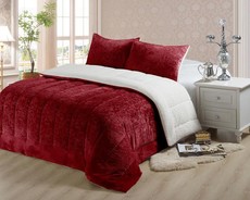 Nambithi 3 Piece Sherpa Flannel Quilt