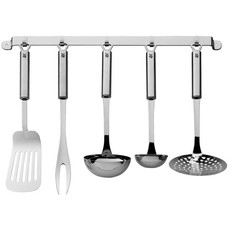 WMF Kitchen Set Profi Plus Ladles, Fork and Lifter with Utensil Rack