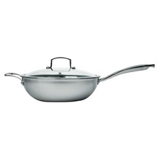 MasterPan Chef's Wok with Glass Lid - 12" 30cm