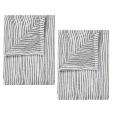 Blomus Tea Towels in Lily White and Agave Green – BELT – Set of 2