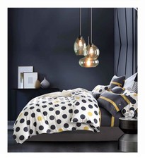 Linen Boutique - Duvet Cover 300TC 4 pcs - Dots Yellow
