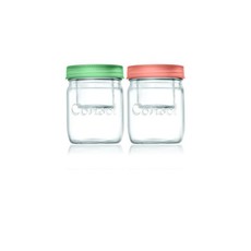 Consol - 500ml Jar in jar assorted coloured lids - 2pk
