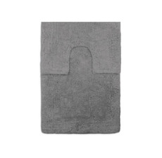 2 Piece Anti-Slip Bathmat Set - Light Grey