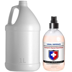 Viral Defence 1.2L - Hand Sanitizer with Refill Kit - 1L + 200ml Spray