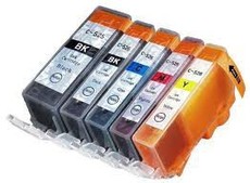 Compatible Canon 520/521's PGI-520BK/CLI-521K/C/M/Y Inkjet Cartridges - Mul