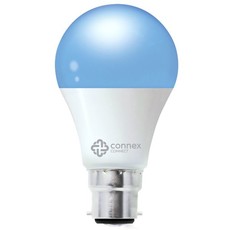 Connex Connect Smart Technology LED Bulb, RGBW, A60, 6W, 470 Lum, Bayonet