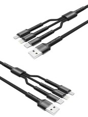 LDNIO 3-In-1 Fast Charging Cable (Set of 2)