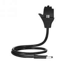 Flexible Bendable Metal Android Charger Cable - Black