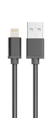 Muvit Bling Lightning Braided Cable - Black