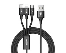 Fleek Baseus 3 in 1 Rapid Series Micro USB CAMLT SU01 - Black