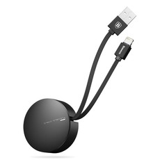 Baseus 0.9m - 2A New Retractable USB Type-A 2.0 to Lightning Cable - Black